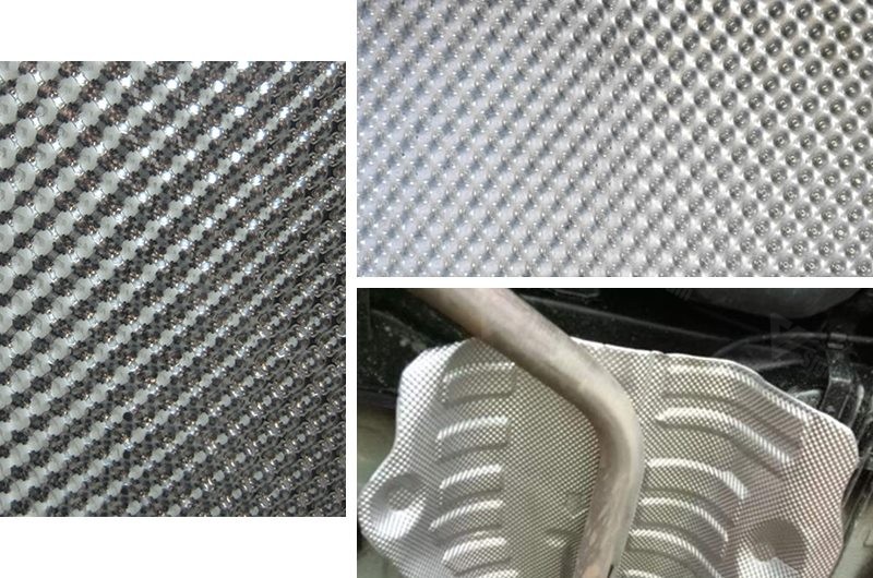 Hemisphere aluminum stucco sheet for heat dissipation