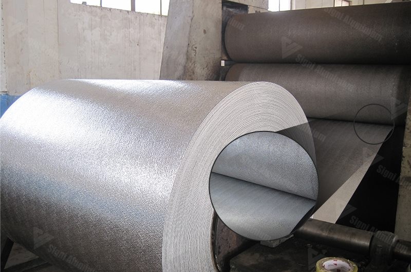 Production processing of aluminum tread plate