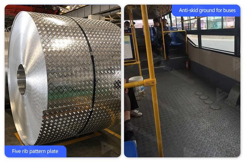 Aluminium bus floor sheet